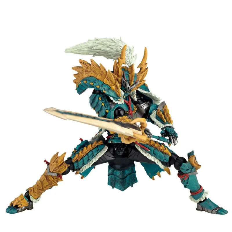 Amazing Yamaguchi Revoltech Figure Complex Hunter Male Blademaster (Zinogre Armor Set) Monster Hunter