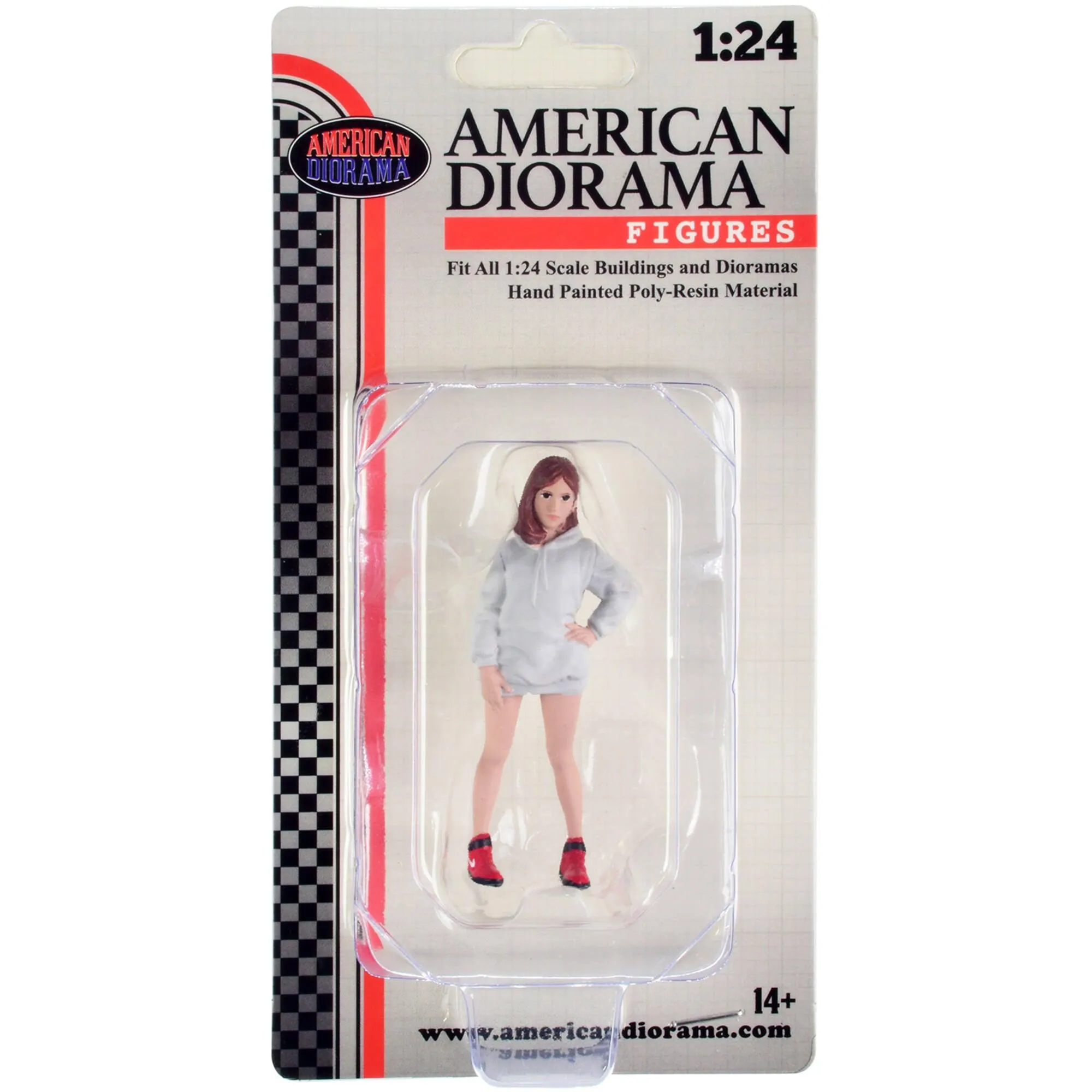 American Diorama Figure 2 - Hip Hop Girls Poly-resin Body for 1/24 Scale Models