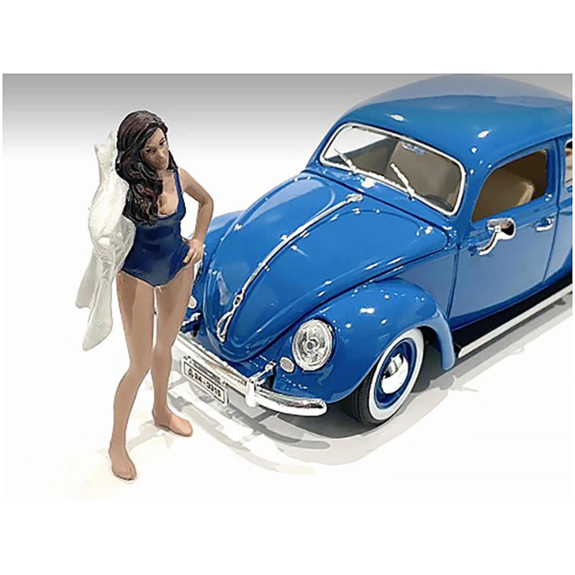 American Diorama Figurine - 3 inch Beach Girl Katy Poly-Resin for 1/24 Scale Models