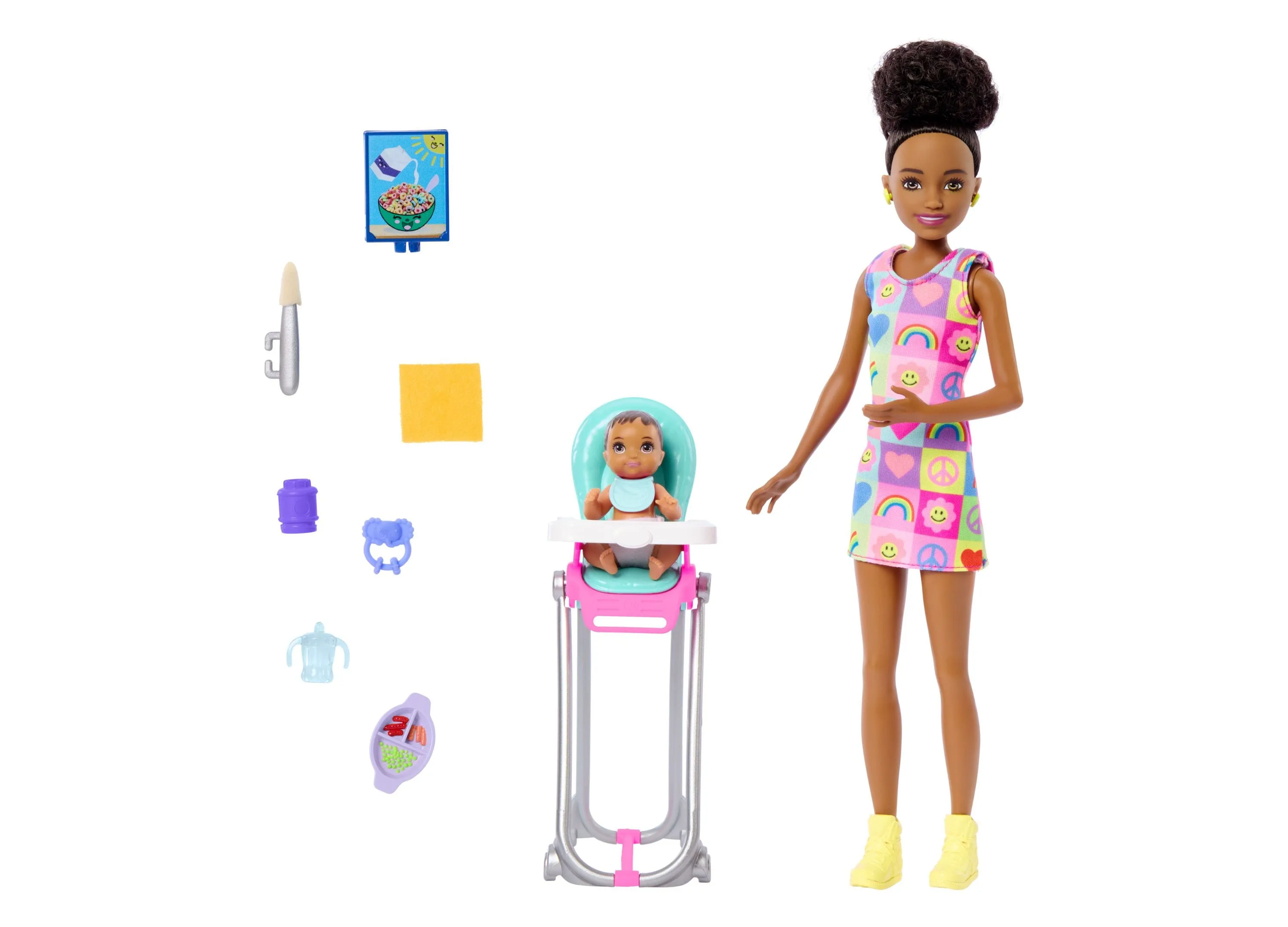 Barbie Skipper Babysitters Inc. Mealtime Fun Play Set with 10 Accessories