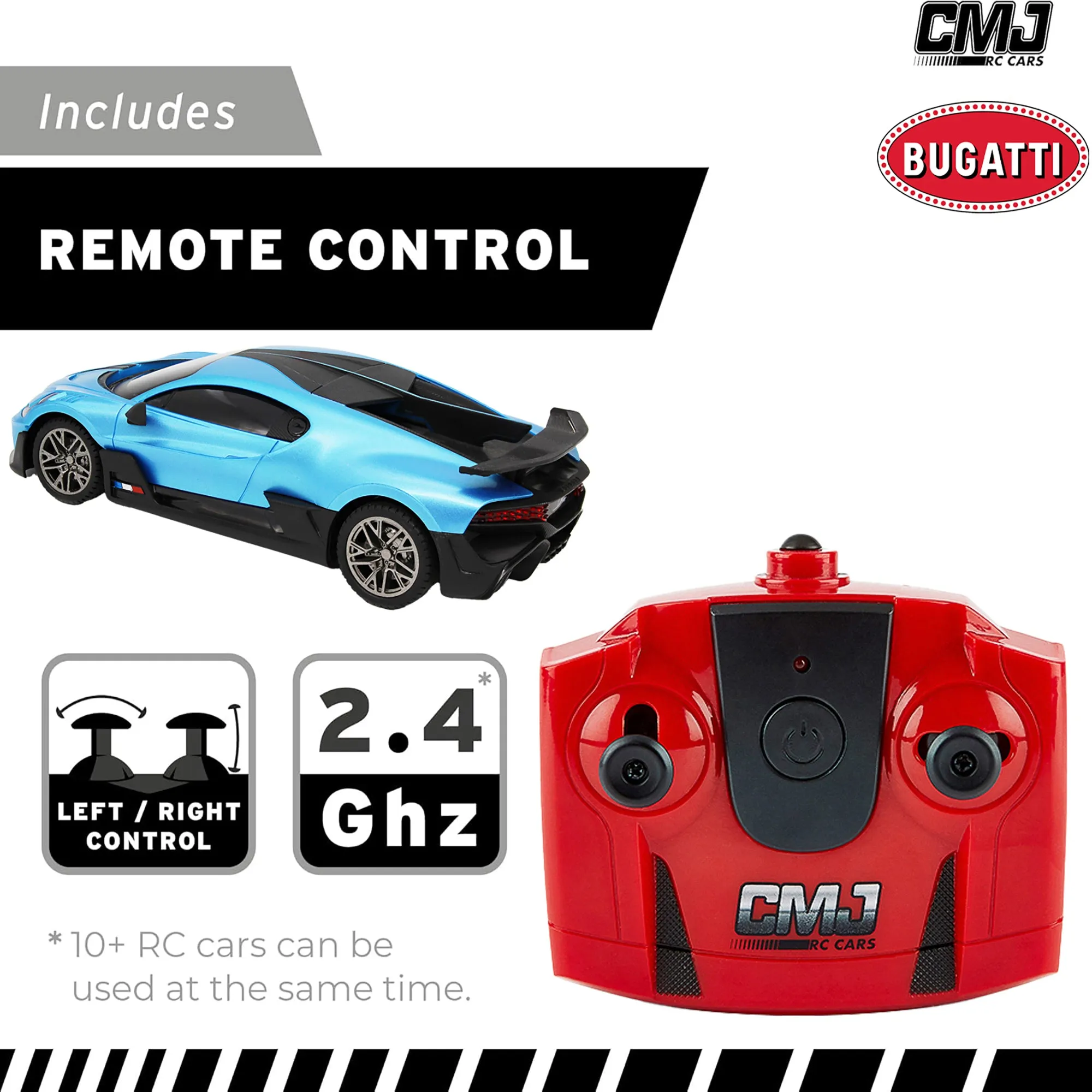 CMJ RC Cars Bugatti Divo Remote Control Vehicle - Blue - 1:24 Scale - 2.4GHz