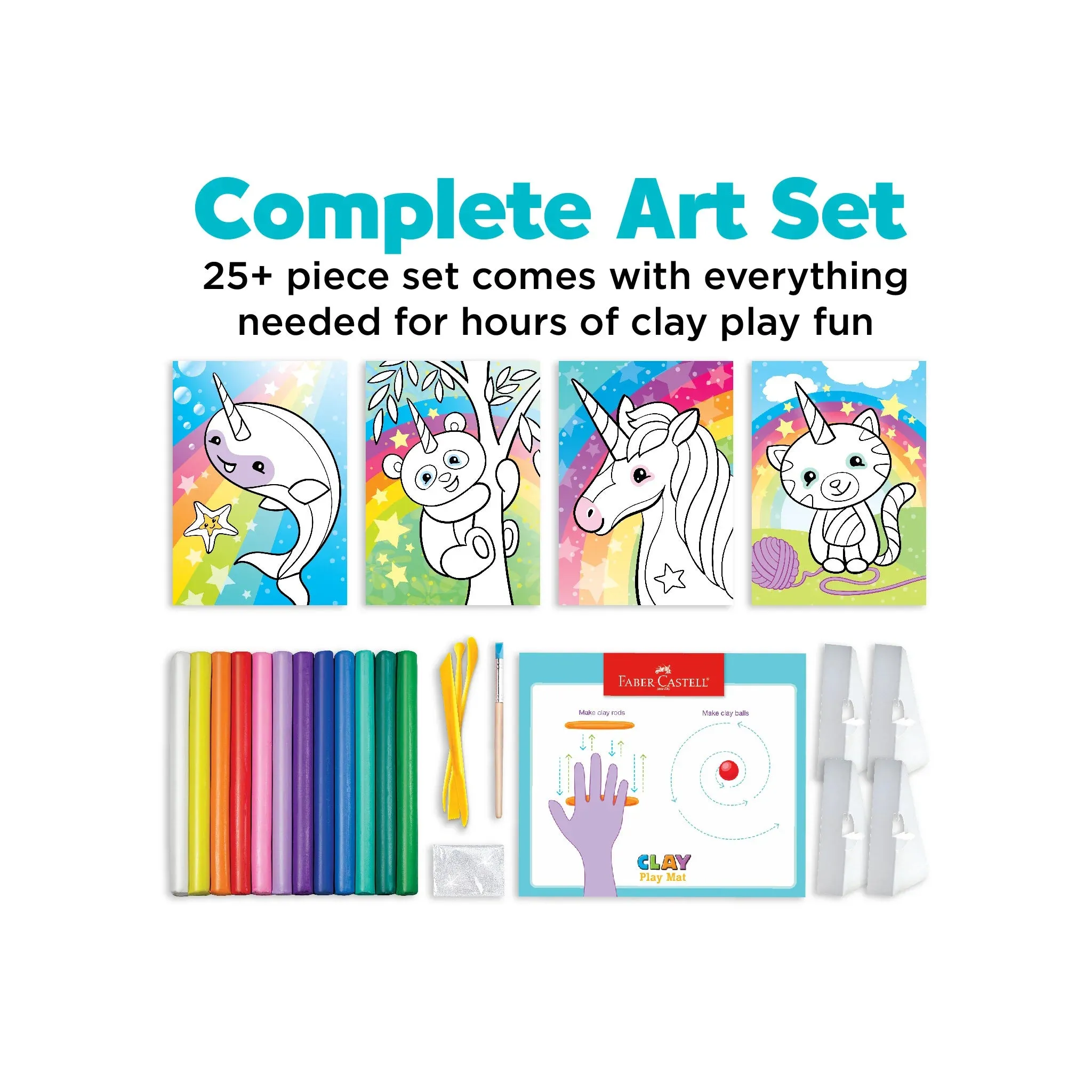 Coloring with Clay: Unicorn & Friends