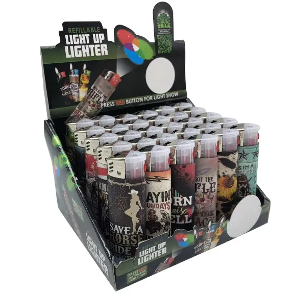 Country Girl Light-Up Lighter - 30 Pieces Per Retail Ready Display 23248