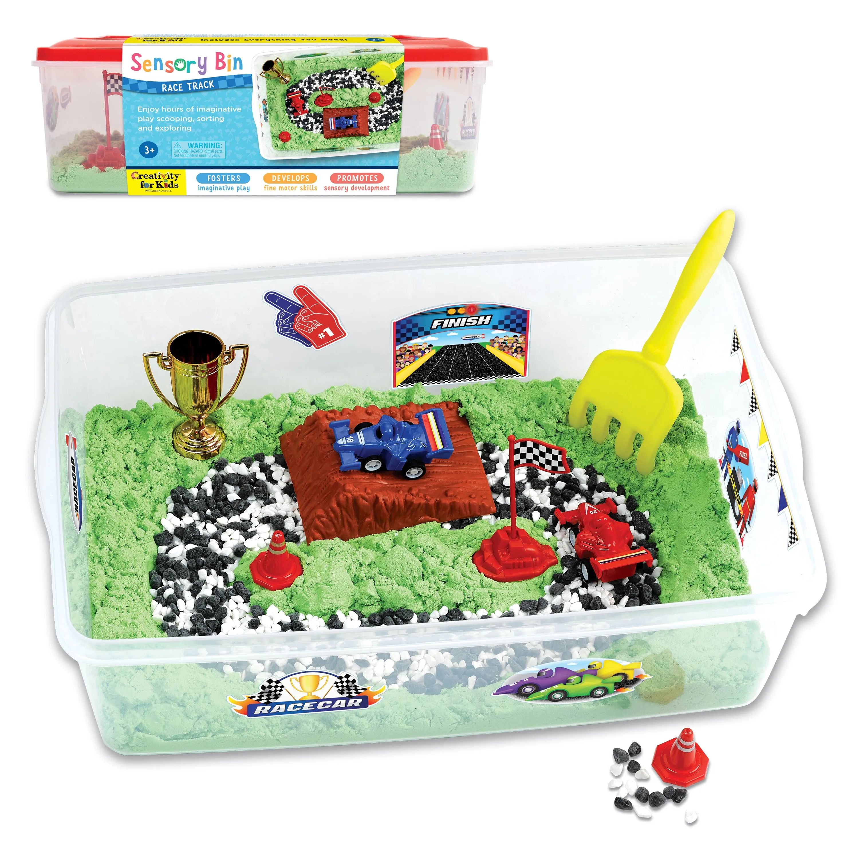 Creativity for Kids Sensory Bin: Ultimate Race Track Adventure
