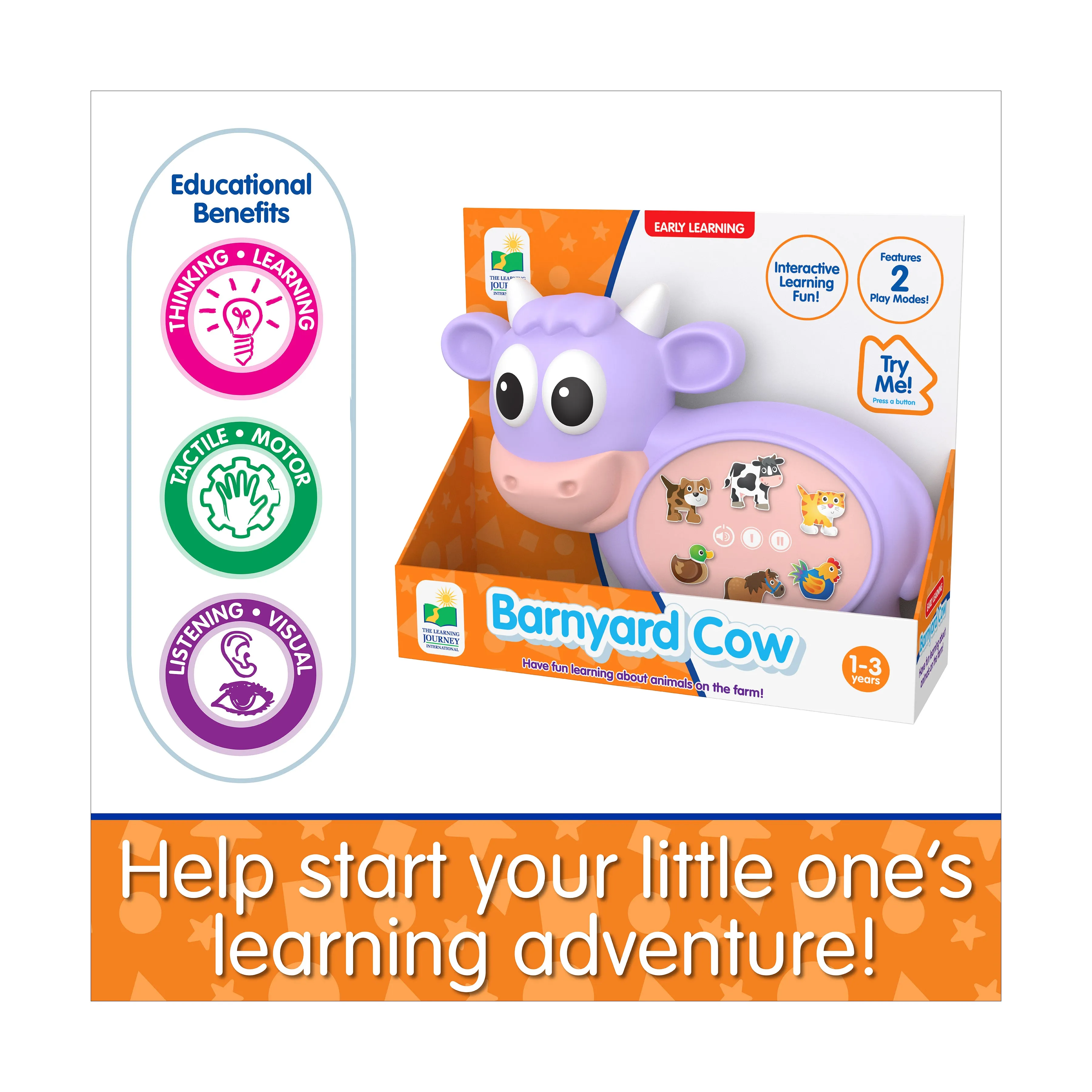 Early Learning - Barnyard Cow Interactive Learning Toy