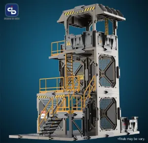 Fresh Retro Scene in Box Guard Tower Diorama Building Set SIB02