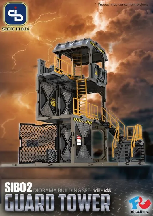 Fresh Retro Scene in Box Guard Tower Diorama Building Set SIB02