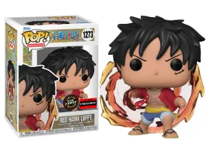 Funko Pop! Animation - One Piece - Red Hawk Luffy AAA Anime Exclusive - Glow in the Dark Chase