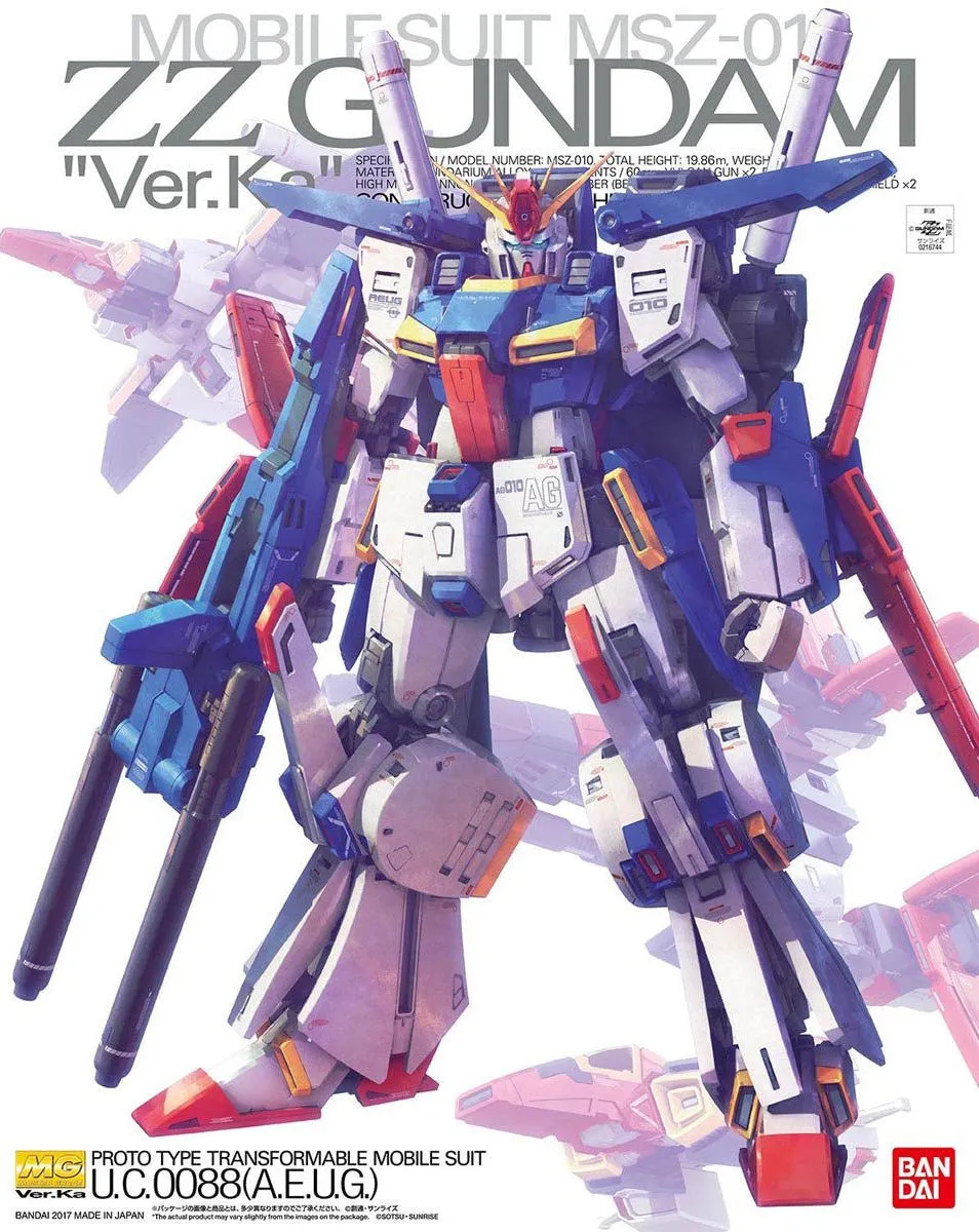 Gundam 1/100 MG Double Zeta MSZ-010 ZZ Gundam Ver Ka Model Kit
