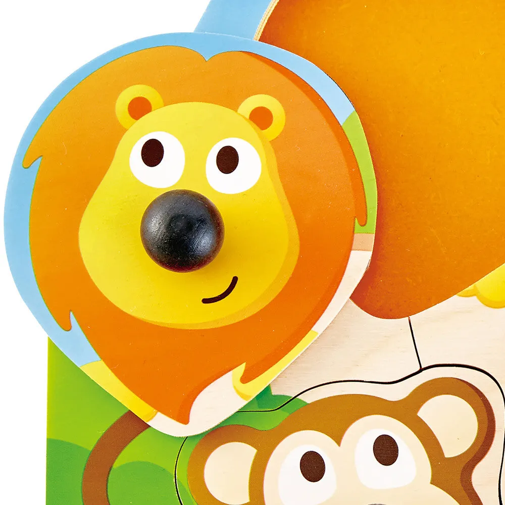 Hape Jungle Adventure Big Nose 4pc Wooden Puzzle