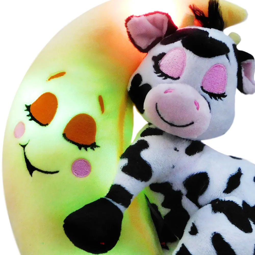Happy Nappers Lullabrites 10 inch Interactive Moon Pet Cow - Lights & Sounds