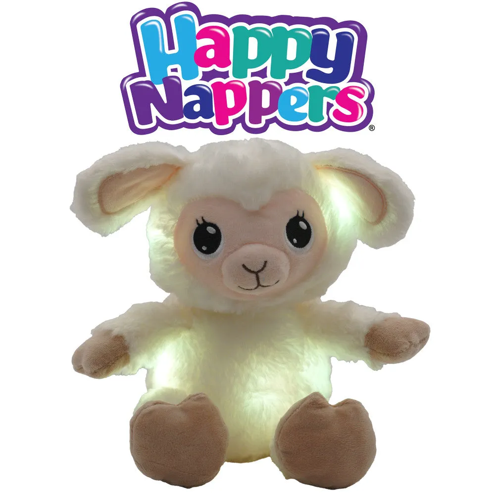 Happy Nappers Lullabrites 11.75 inch Musical Light Up Lamb - Cream & Tan