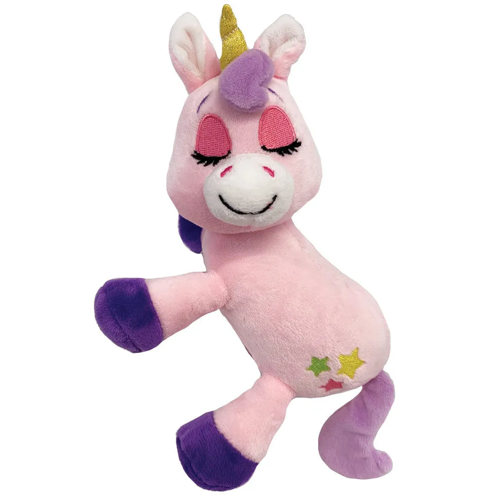 Happy Nappers Lullabrites Moon Pet 12 inch Interactive Unicorn - Pink-Purple