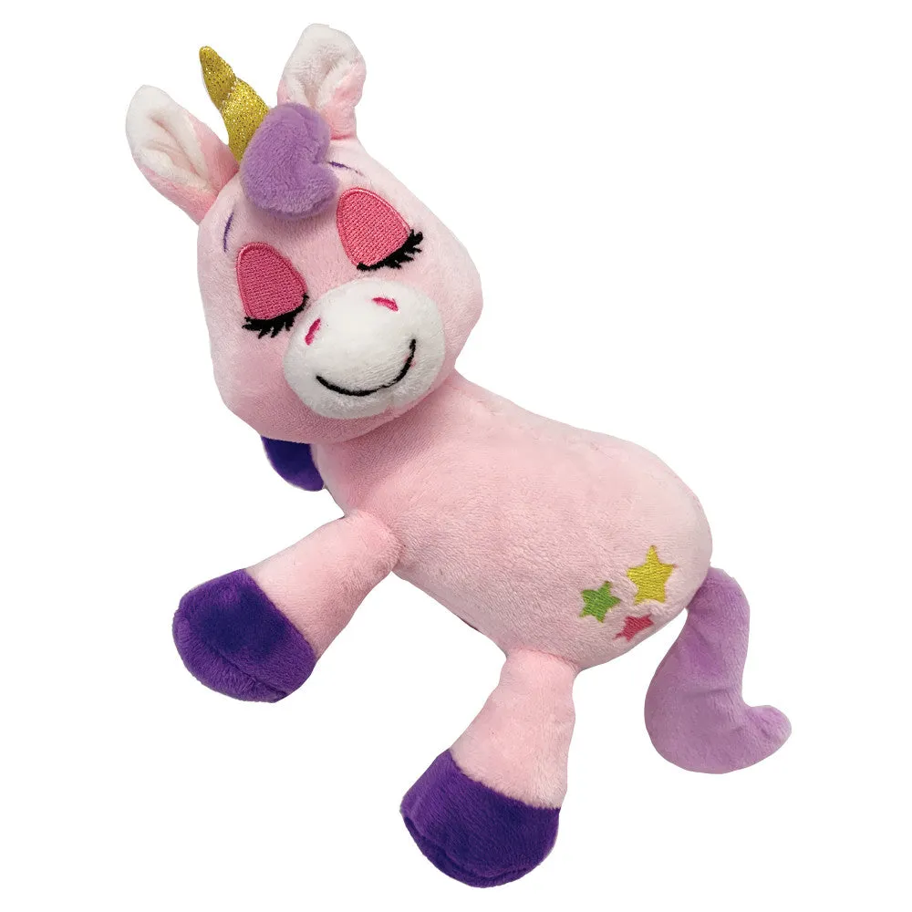 Happy Nappers Lullabrites Moon Pet 12 inch Interactive Unicorn - Pink-Purple
