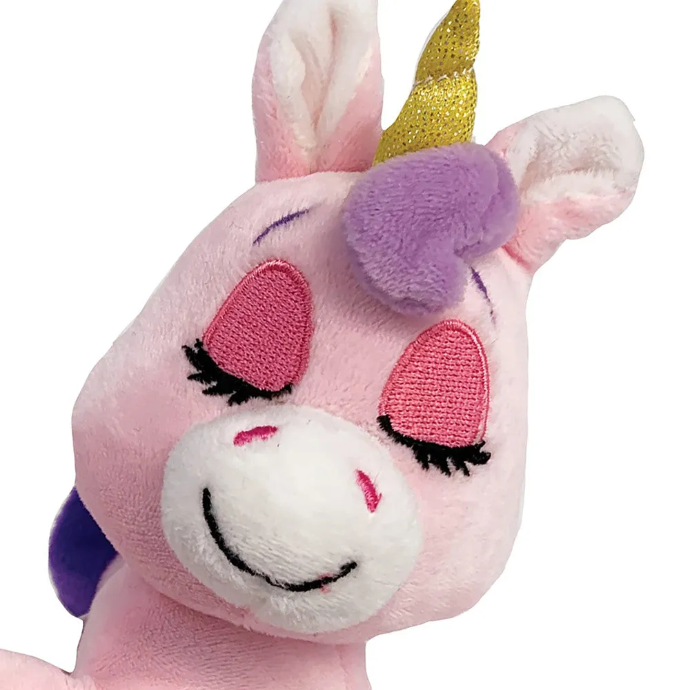 Happy Nappers Lullabrites Moon Pet 12 inch Interactive Unicorn - Pink-Purple