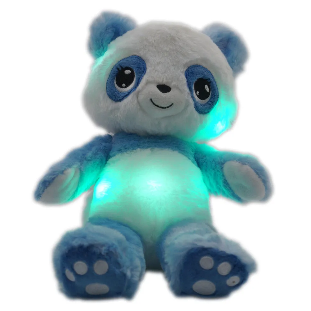 Happy Nappers Lullabrites Panda 12 inch Musical Light-up Plush - Black & White