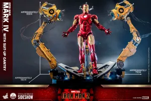 Hot Toys Quarter Scale Series Diecast -  Iron Man Mark IV With Suit-Up Gantry (Deluxe)