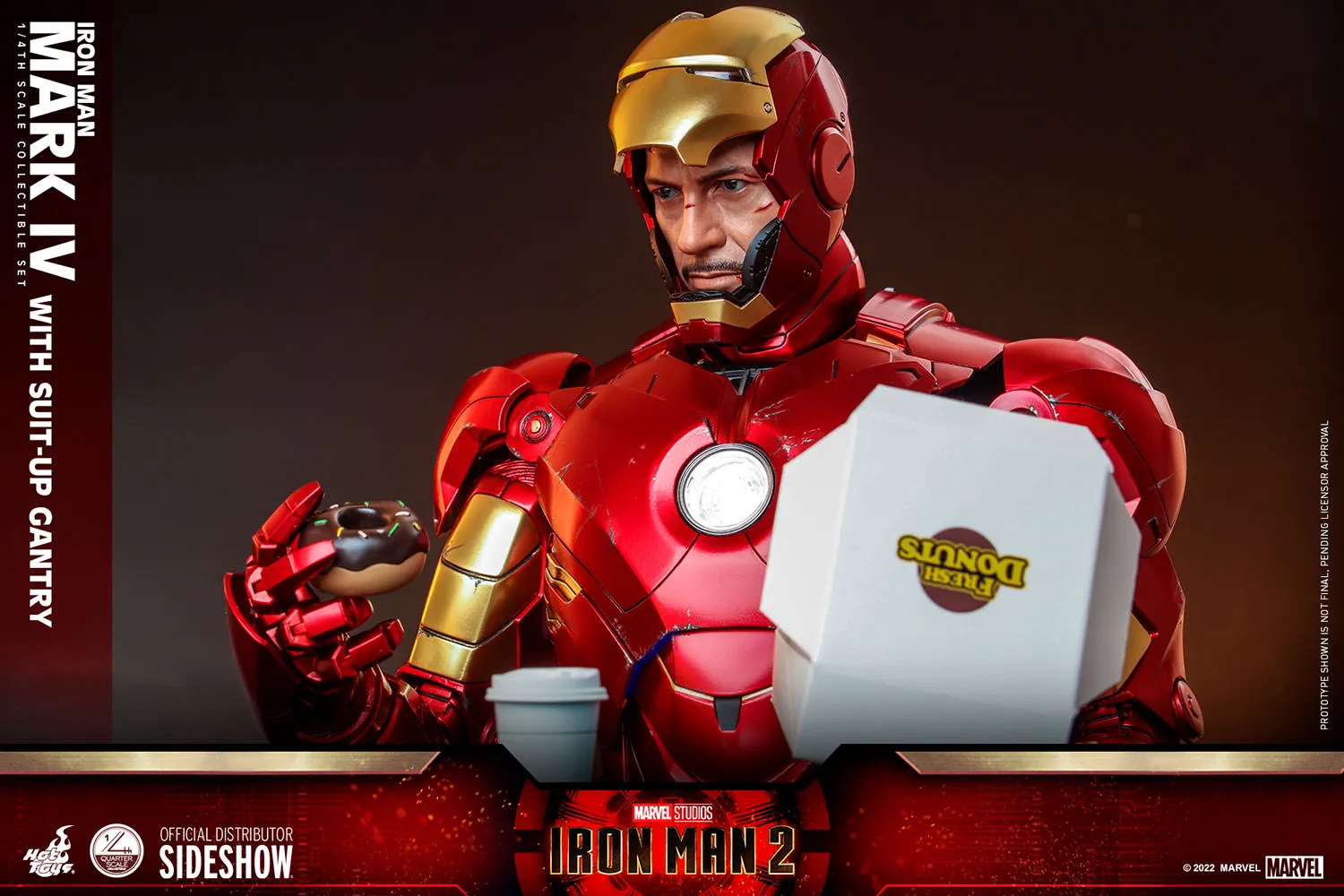 Hot Toys Quarter Scale Series Diecast -  Iron Man Mark IV With Suit-Up Gantry (Deluxe)