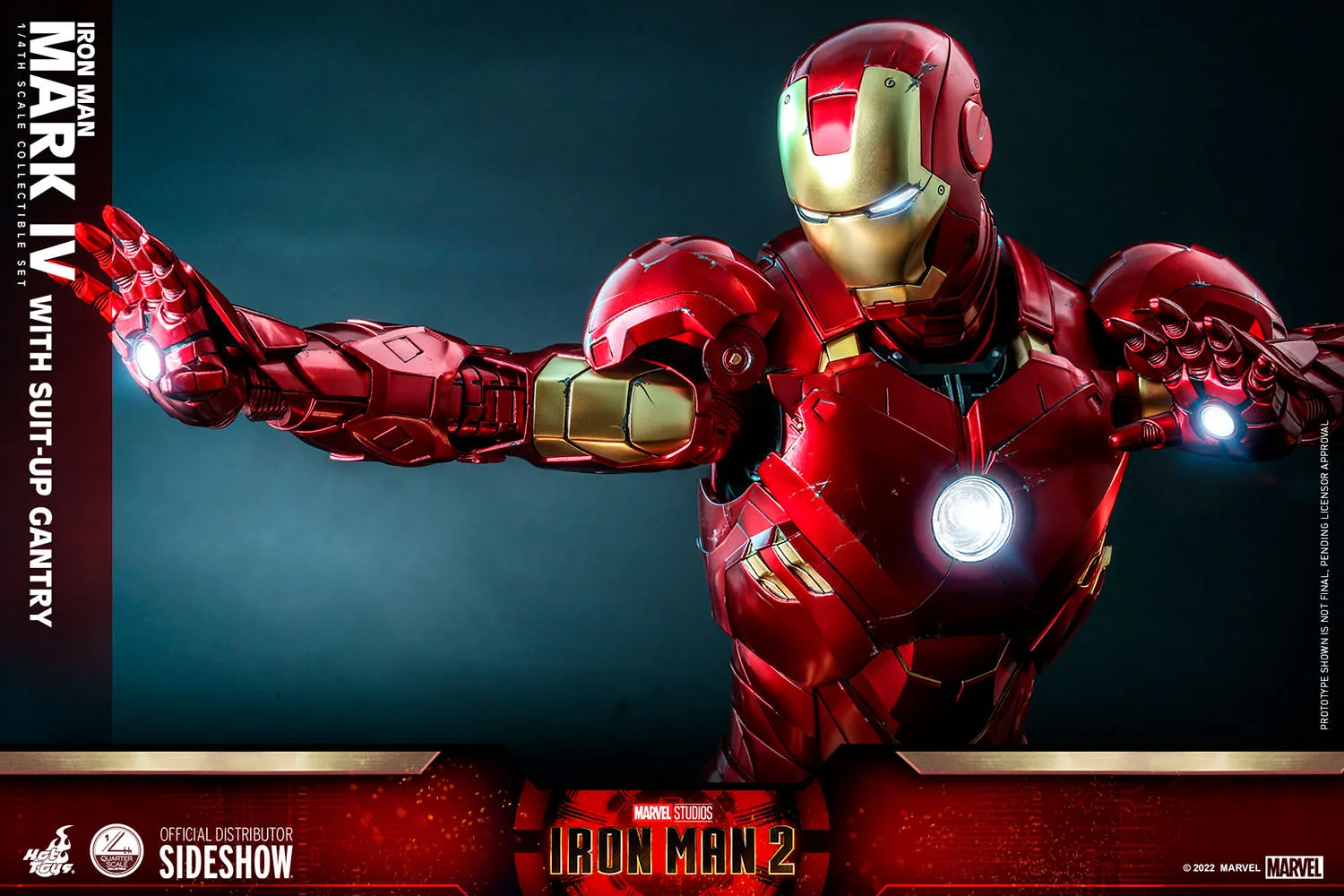 Hot Toys Quarter Scale Series Diecast -  Iron Man Mark IV With Suit-Up Gantry (Deluxe)