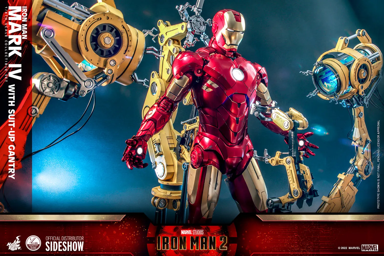 Hot Toys Quarter Scale Series Diecast -  Iron Man Mark IV With Suit-Up Gantry (Deluxe)