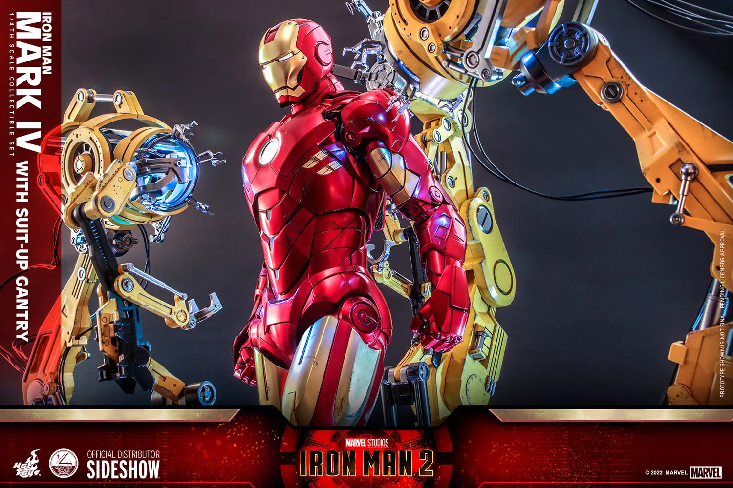 Hot Toys Quarter Scale Series Diecast -  Iron Man Mark IV With Suit-Up Gantry (Deluxe)