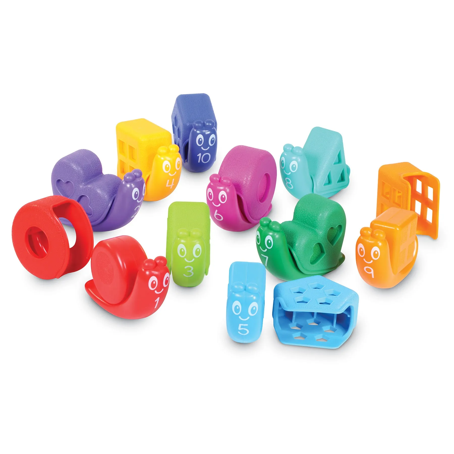Learning Resources Snap-N-Learn Shape Snails - Educational Counting & Sorting Toy