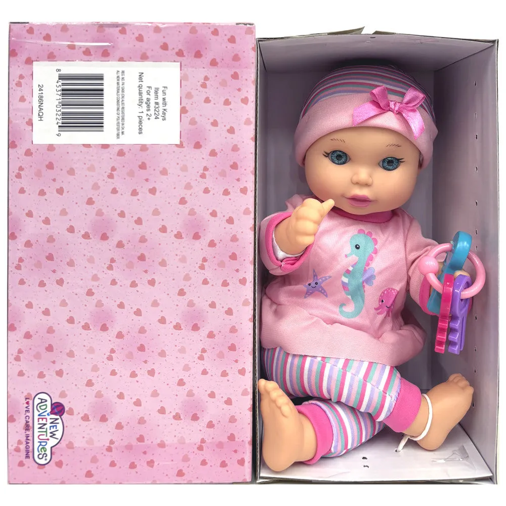 Little Darlings 12-inch - Fun With Keys Baby Doll - Seahorse Ensemble