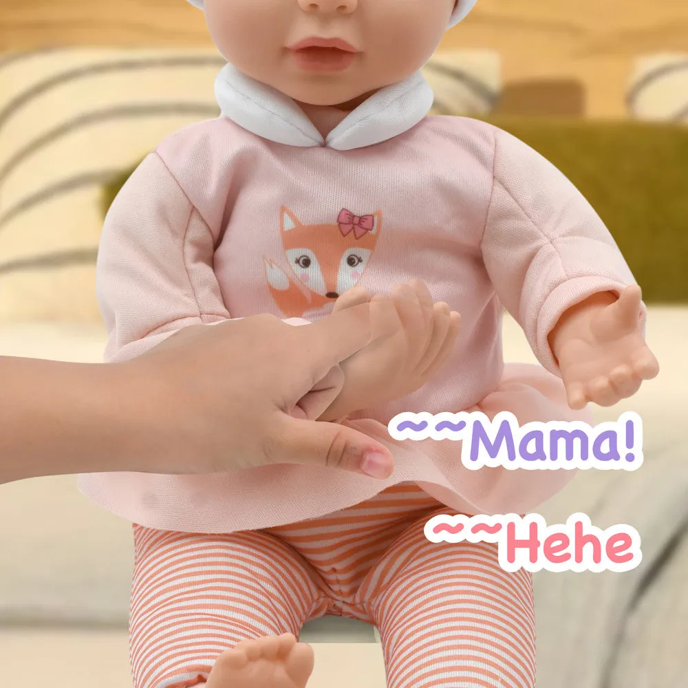 Little Darlings 14 Inch - Sweet Touch Baby Doll with Fox-Pink-White Outfit