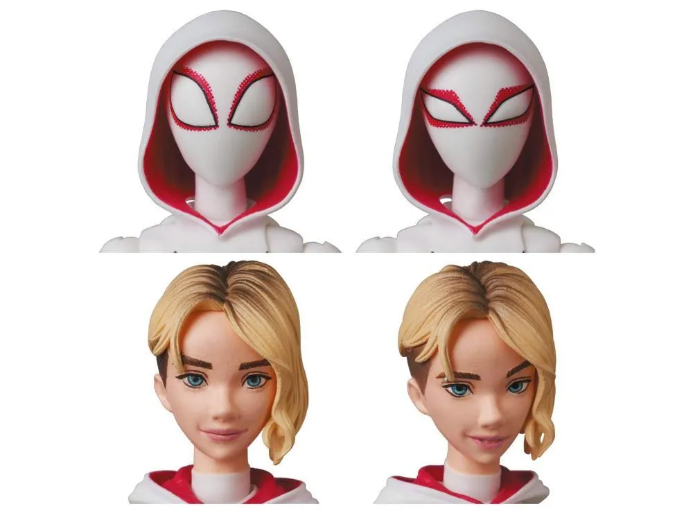 Mafex No. 134 Spider-Man Into the Spider-Verse Spider-Gwen (Gwen Stacy) & Spider-Ham Action Figure