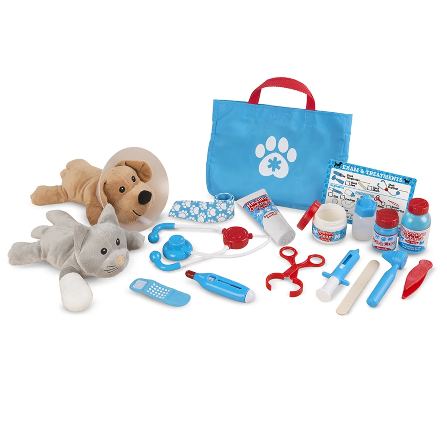 Melissa & Doug Pet Vet Play Set - 24-Piece Examine & Treat Kit