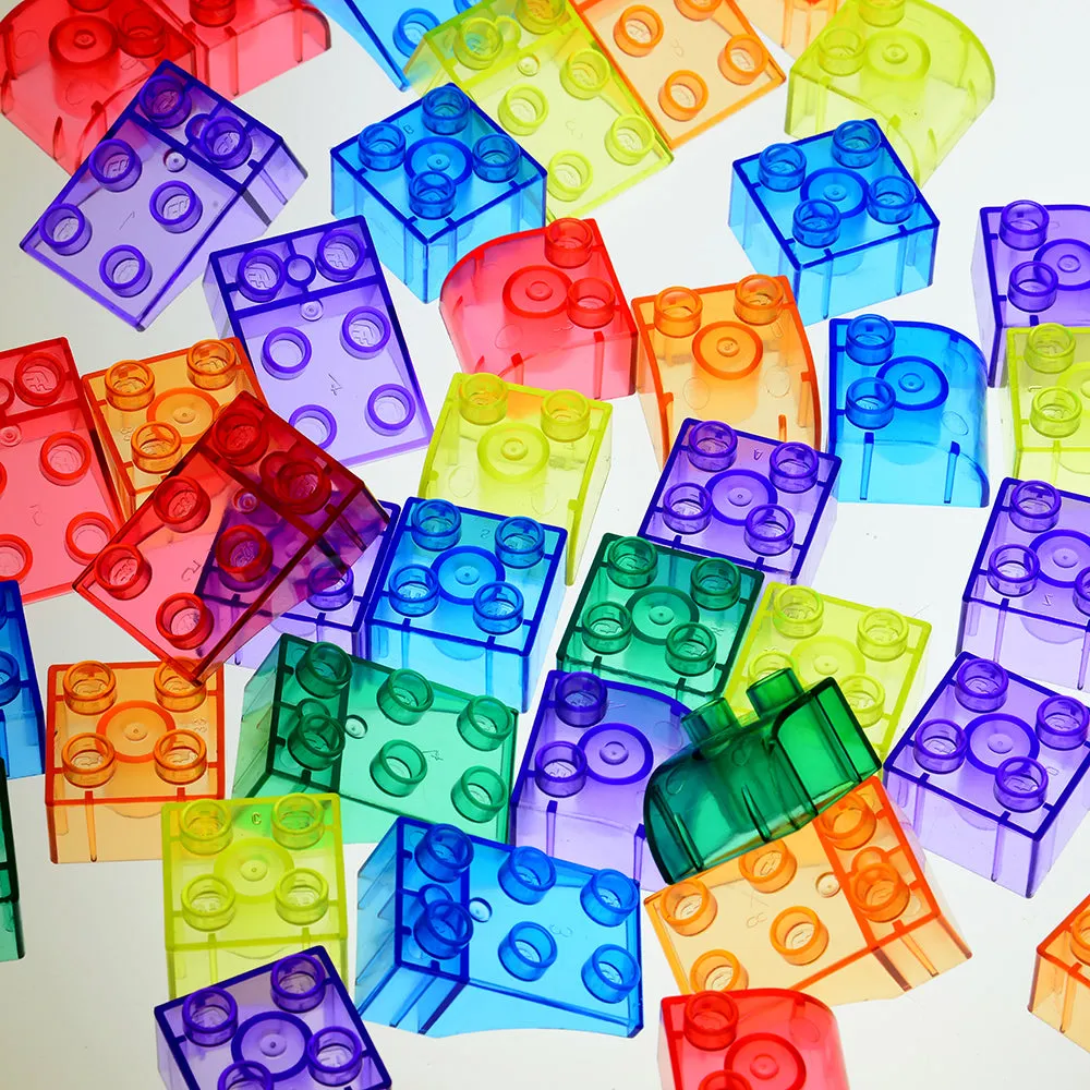 Preschool Size Transparent Building Bricks