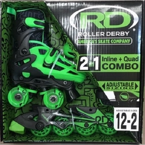 Roller Derby Boys 2-in-1 Roller/Inline Skates (12-2)