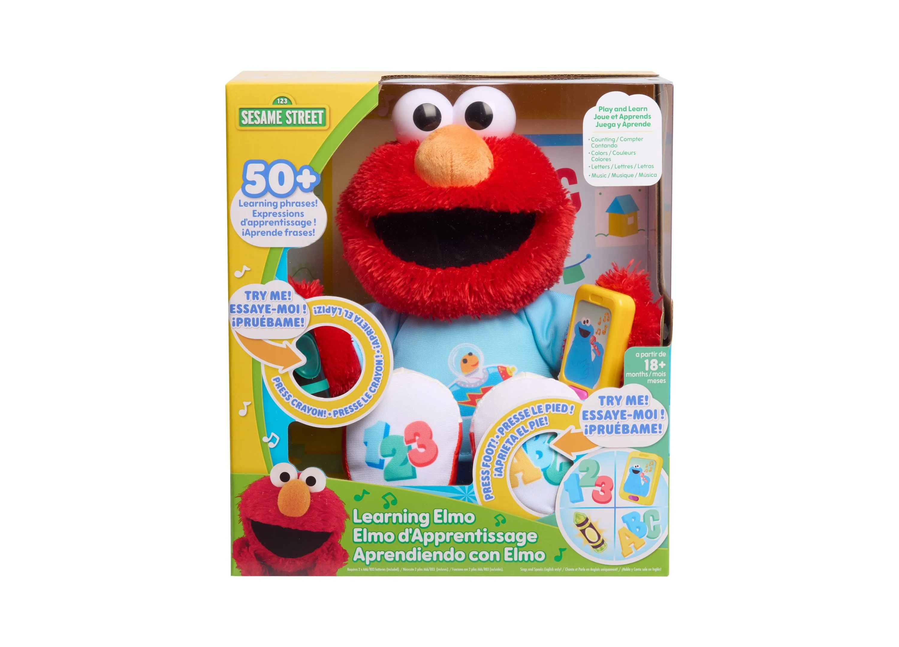 Sesame Street Learning Elmo Interactive Plush Learning Toy