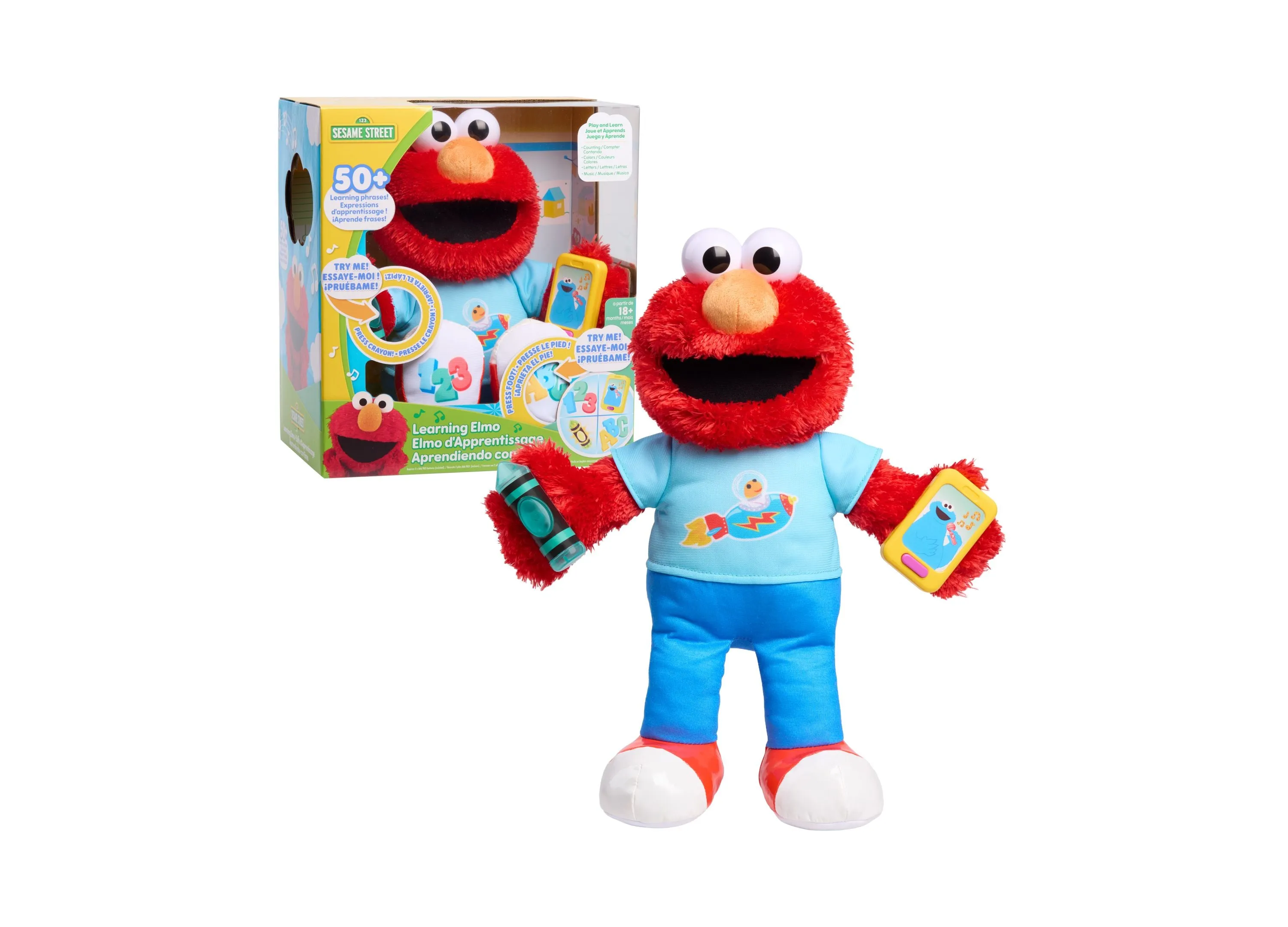 Sesame Street Learning Elmo Interactive Plush Learning Toy