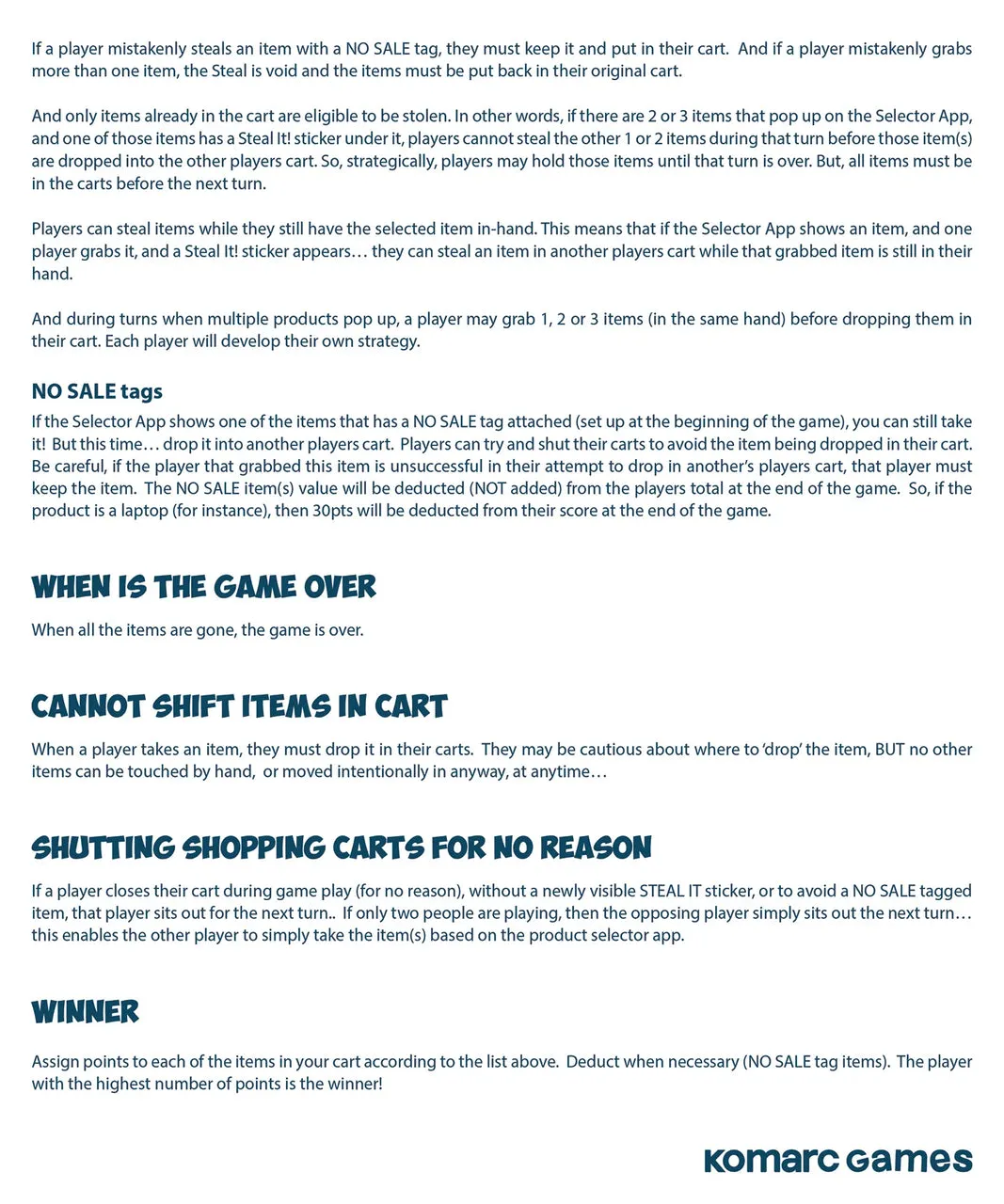 Shopping Blowout Game