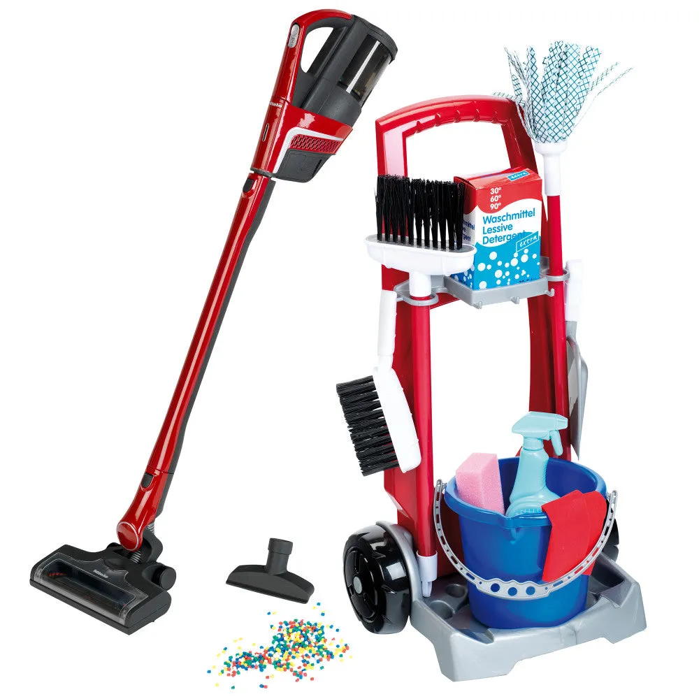 Theo Klein Miele Triflex Vacuum & Cleaning Trolley Playset - Interactive Pretend Play
