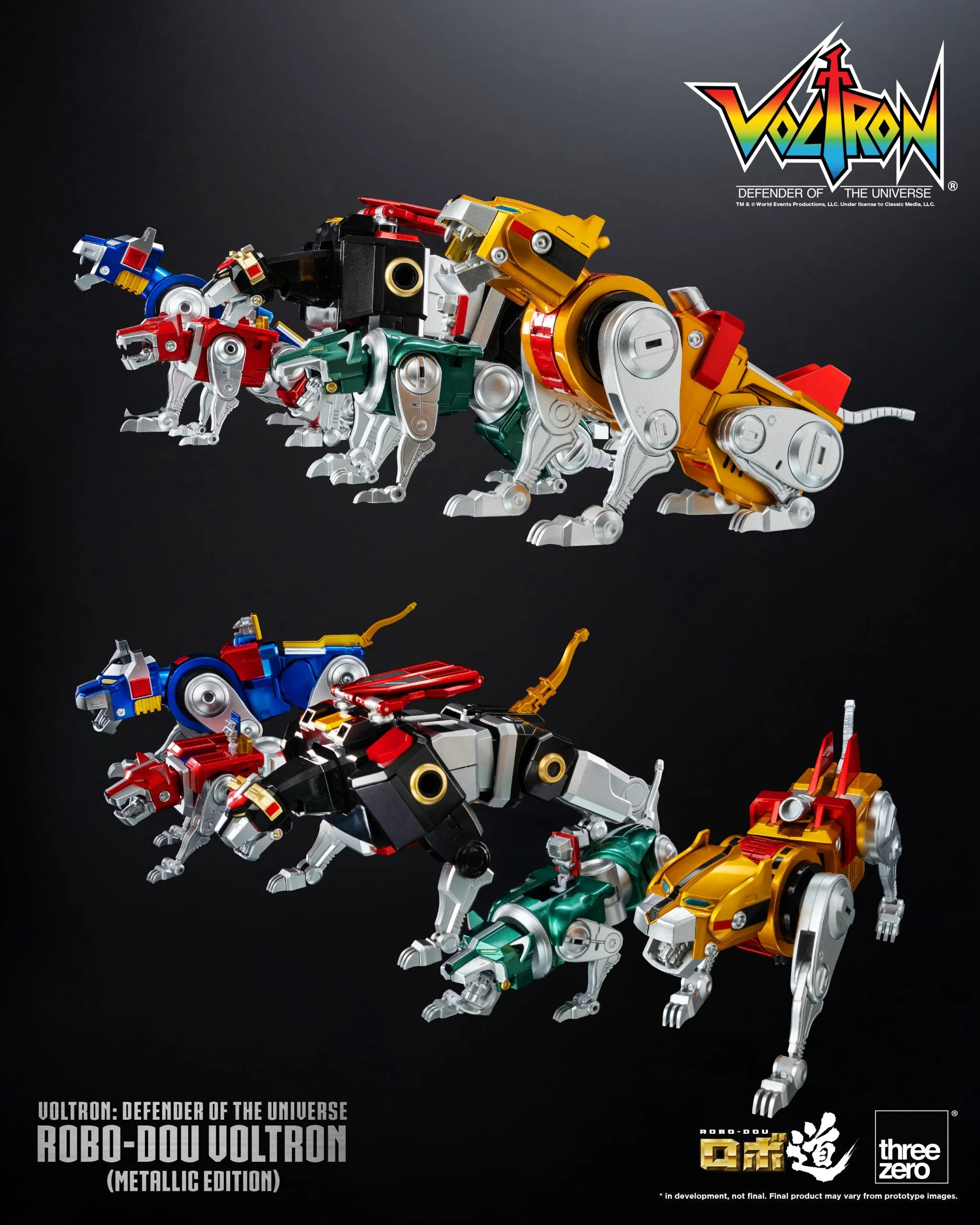 ThreeZero - Voltron: Defender of the Universe ROBO-DOU Voltron (Metallic Edition)