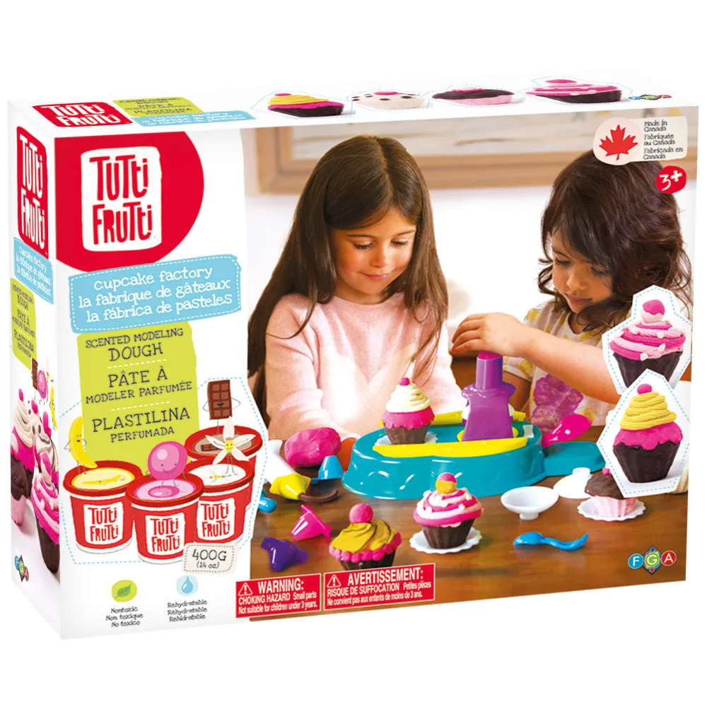 Tutti Frutti Cupcakes Factory Scented Modeling Dough Kit - Creative Play Set for Kids Age 3 