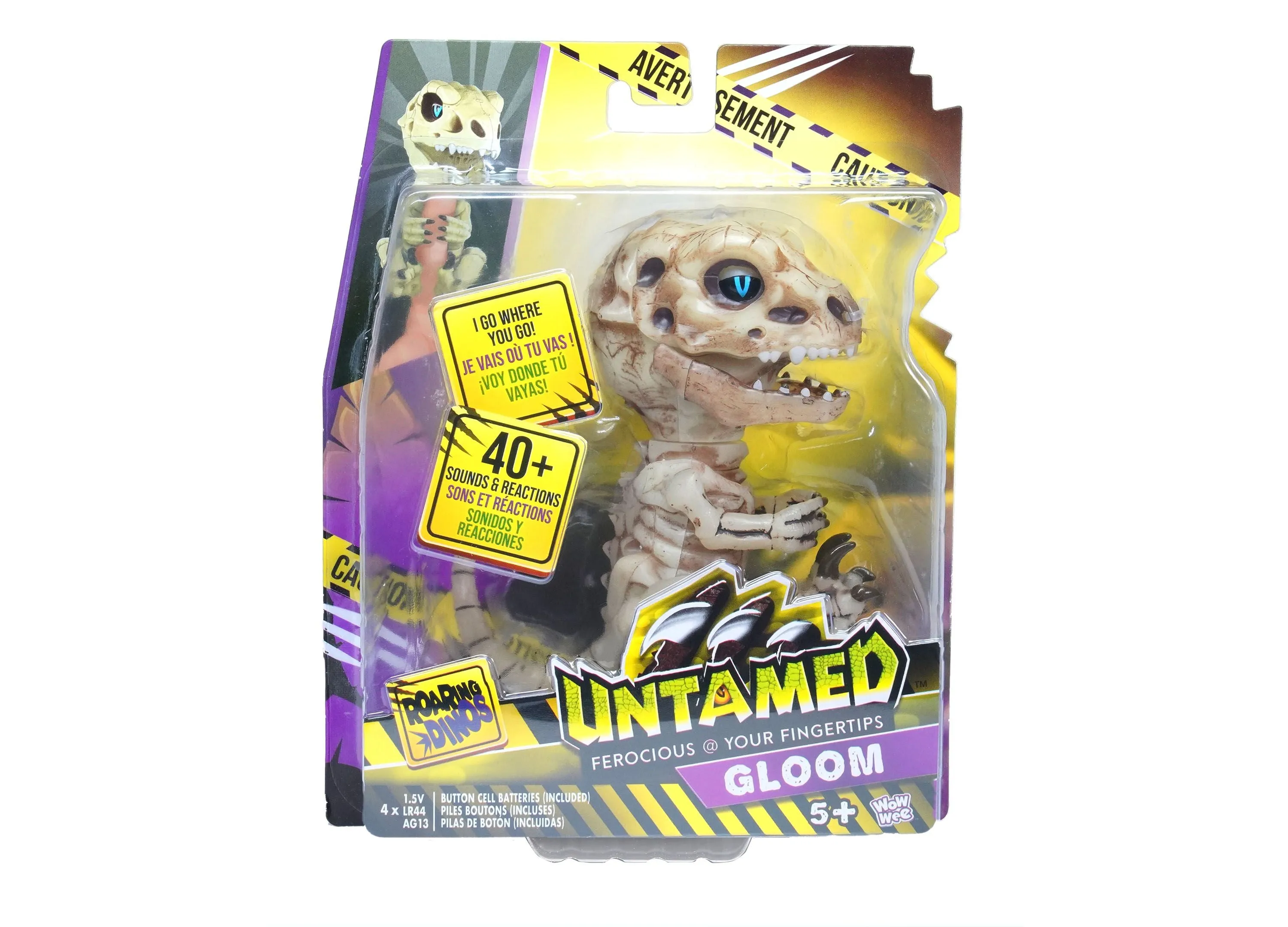Untamed Skeleton Dino Boneheads by Fingerlings Gloom - WowWee Exclusive