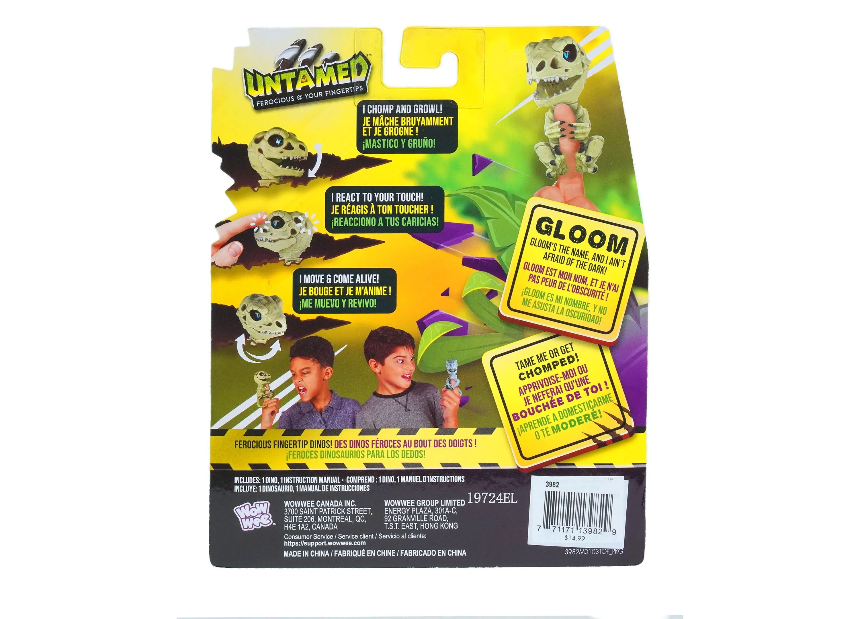 Untamed Skeleton Dino Boneheads by Fingerlings Gloom - WowWee Exclusive