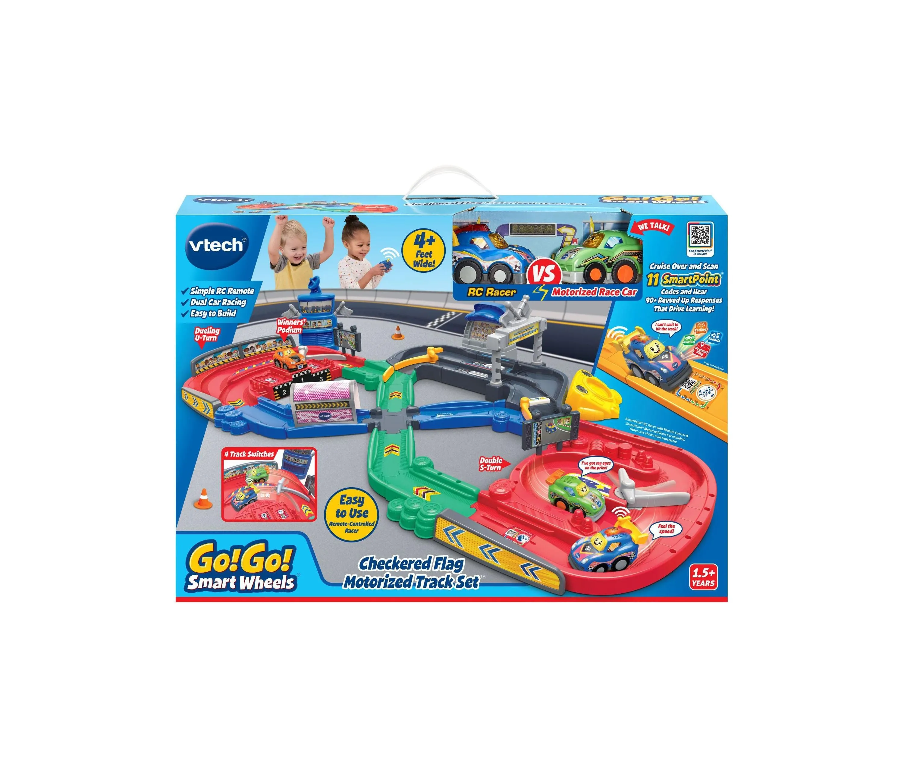 VTech Go Go Smart Wheels Checkered Flag Motorized Race Track Set